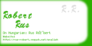 robert rus business card